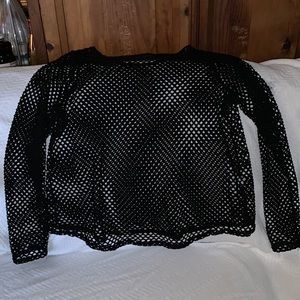 Sheer fishnet black womens too